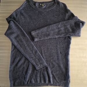 Smartwool Cheyenne Creek Crew Sweater Blue Merino Pullover Relaxed Sweater Large